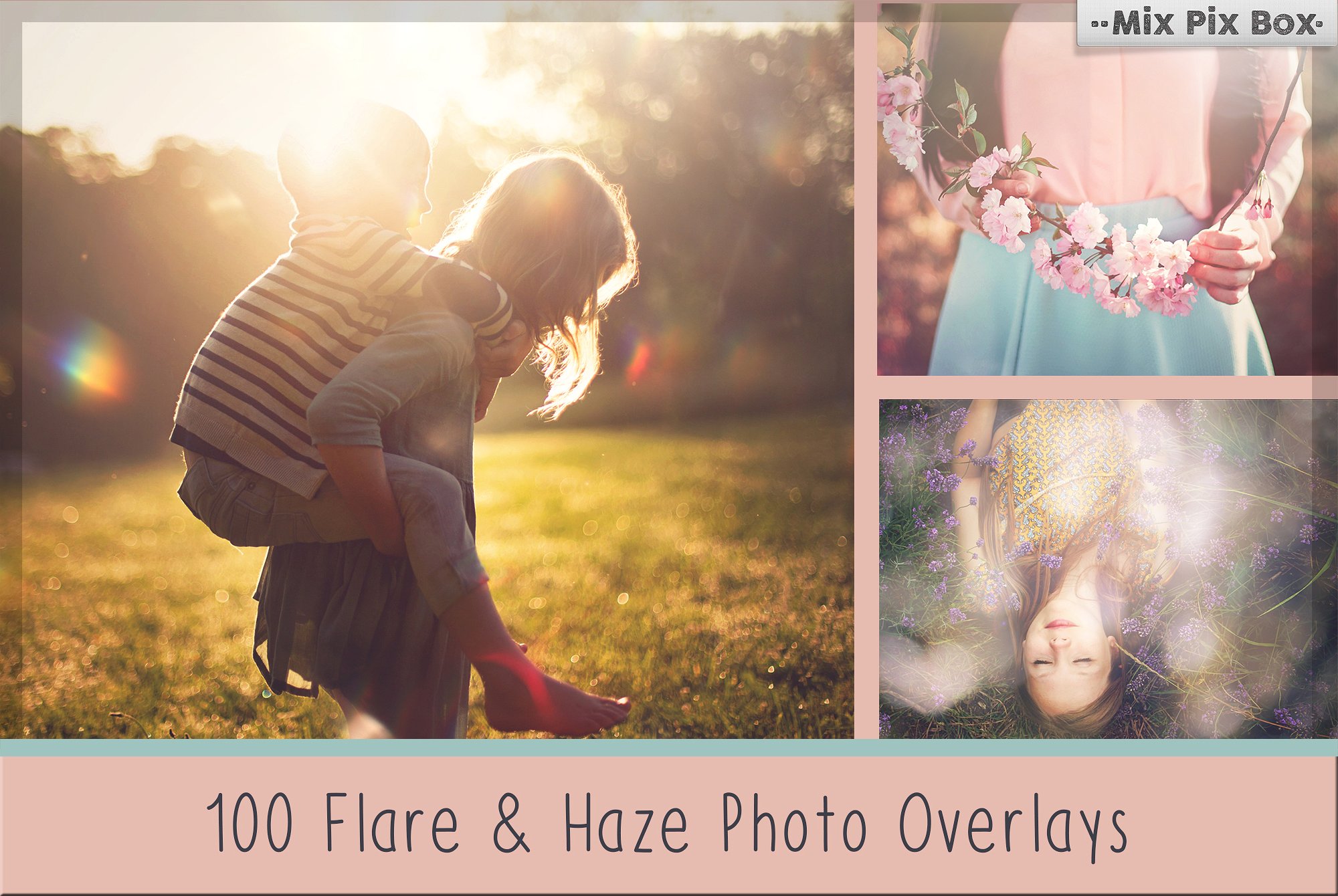 100种太阳耀斑和霾背景叠层素材 100 Sun Flare & Haze Overlays插图