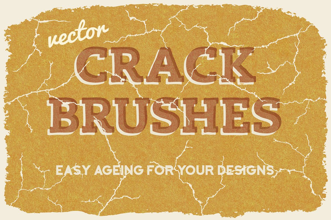 32款逼真的纸张裂缝AI笔刷 32 Vector Crack Brushes插图
