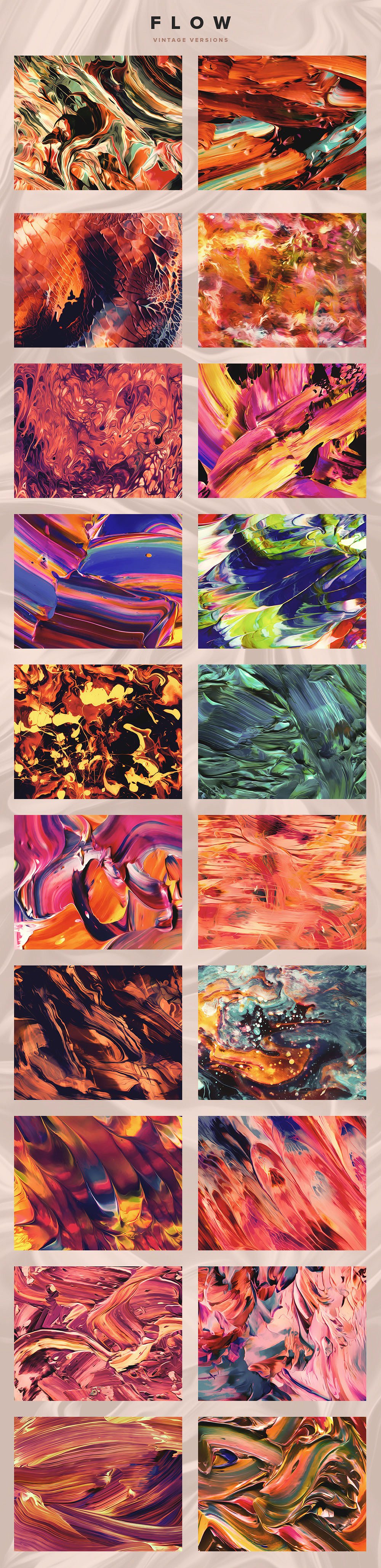 创意抽象纹理系列：100个高分辨率抽象流体绘画 Flow, Vol. 1插图1