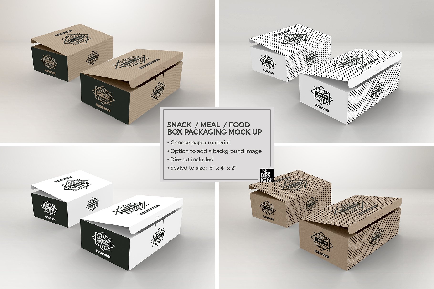纸质食品盒包装样机1 Food Box Packaging Mockups Vol 1插图5