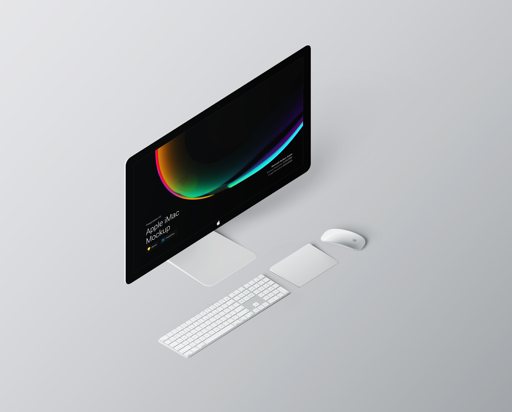 超级主流桌面&移动设备样机系列：iMac & iMac Pro系列一体机样机 [兼容PS,Sketch;共4.79GB]插图8