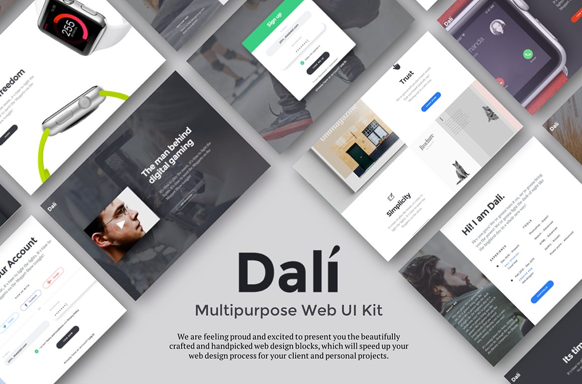 多用途Web UI工具包 Dali Multipurpose Web UI Kit插图