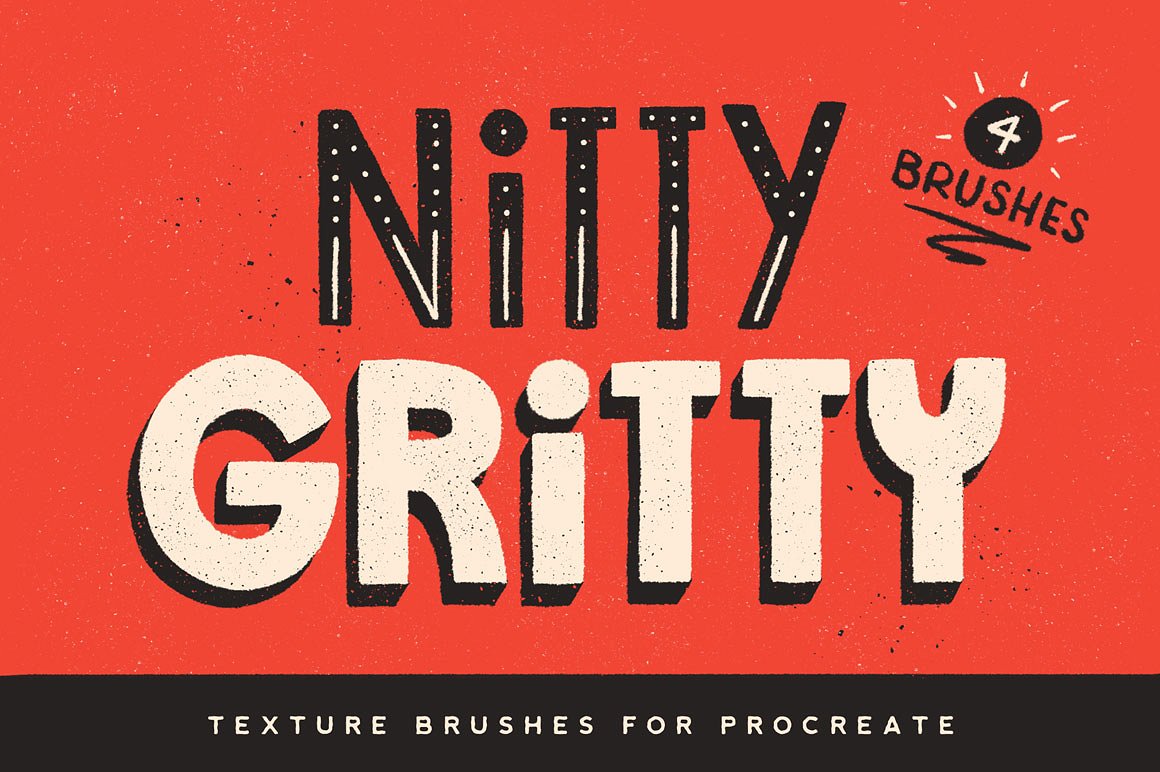 精细的砂砾纹理PS笔刷 Nitty Gritty Procreate Brushes插图