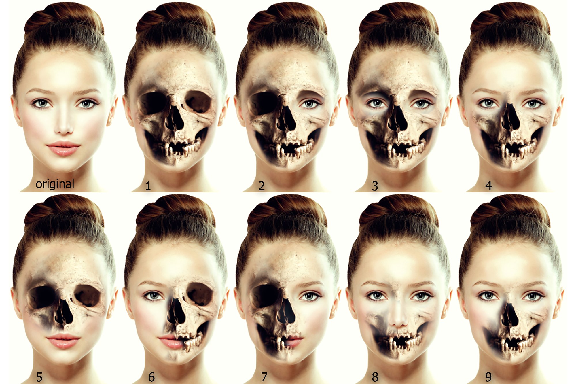 恐怖的骷髅脸Ps动作 Skull Face Ps Action插图2