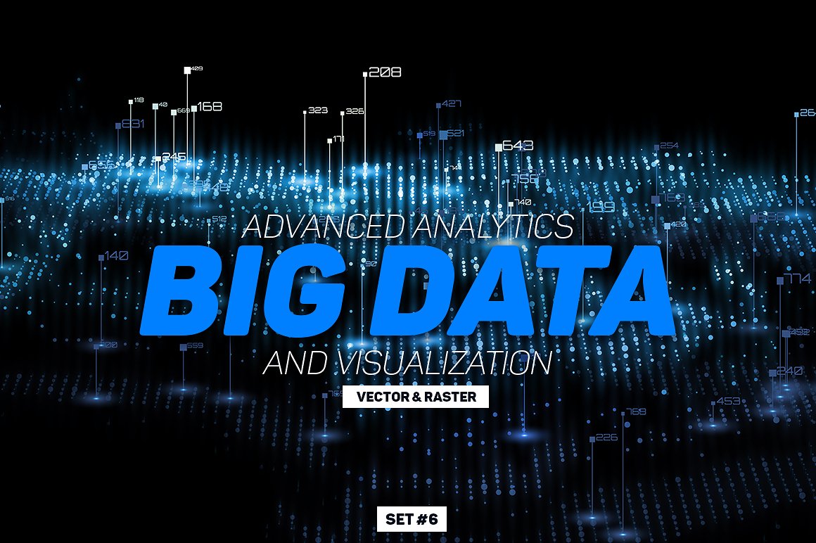 未来派的信息图表 Big Data Abstract Graphs Set插图