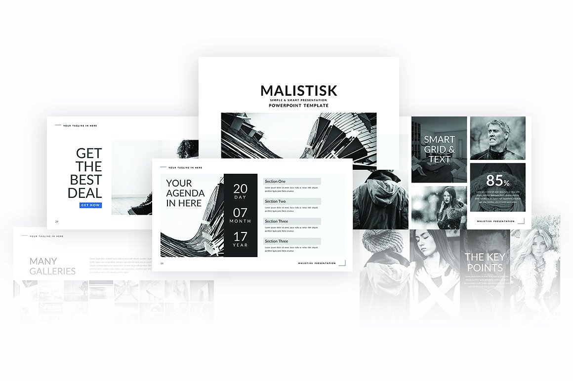 现代化多功能幻灯片模板 Malistisk Multipurpose Powerpoint插图7