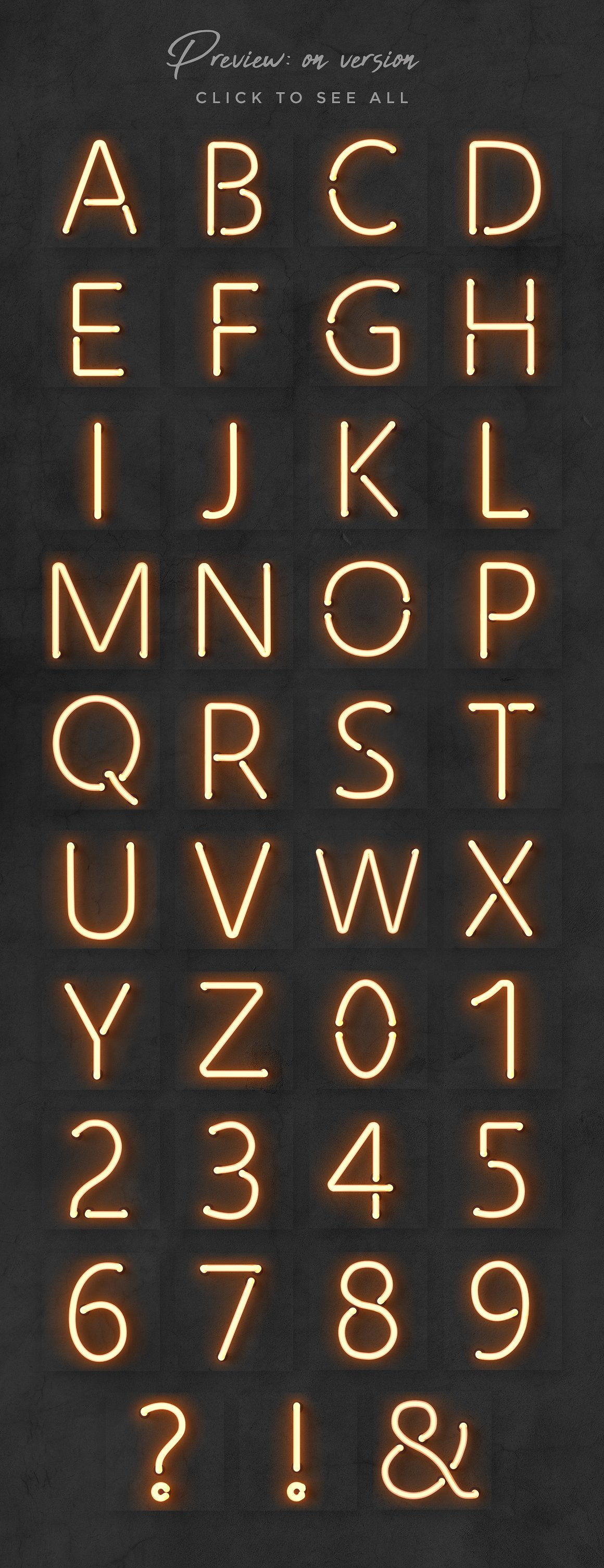 霓虹C4D风格的字母表套件 Neon Alphabet Kit插图9