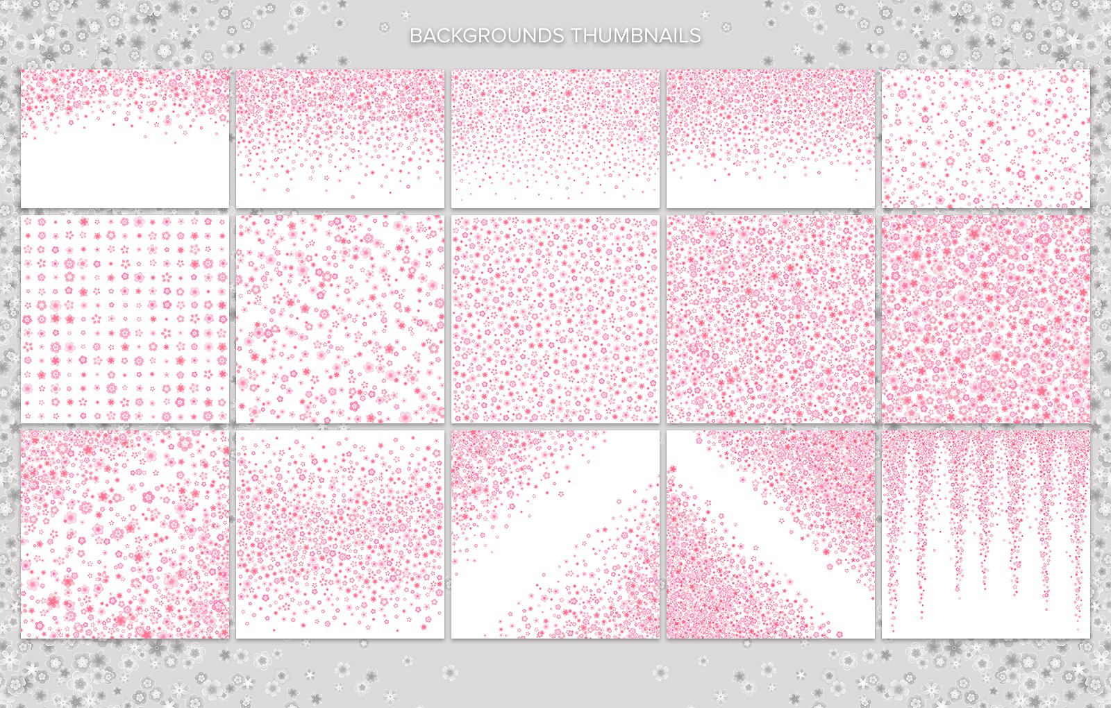 精致浪漫的樱花背景 Cherry Blossom Font & Backgrounds插图10