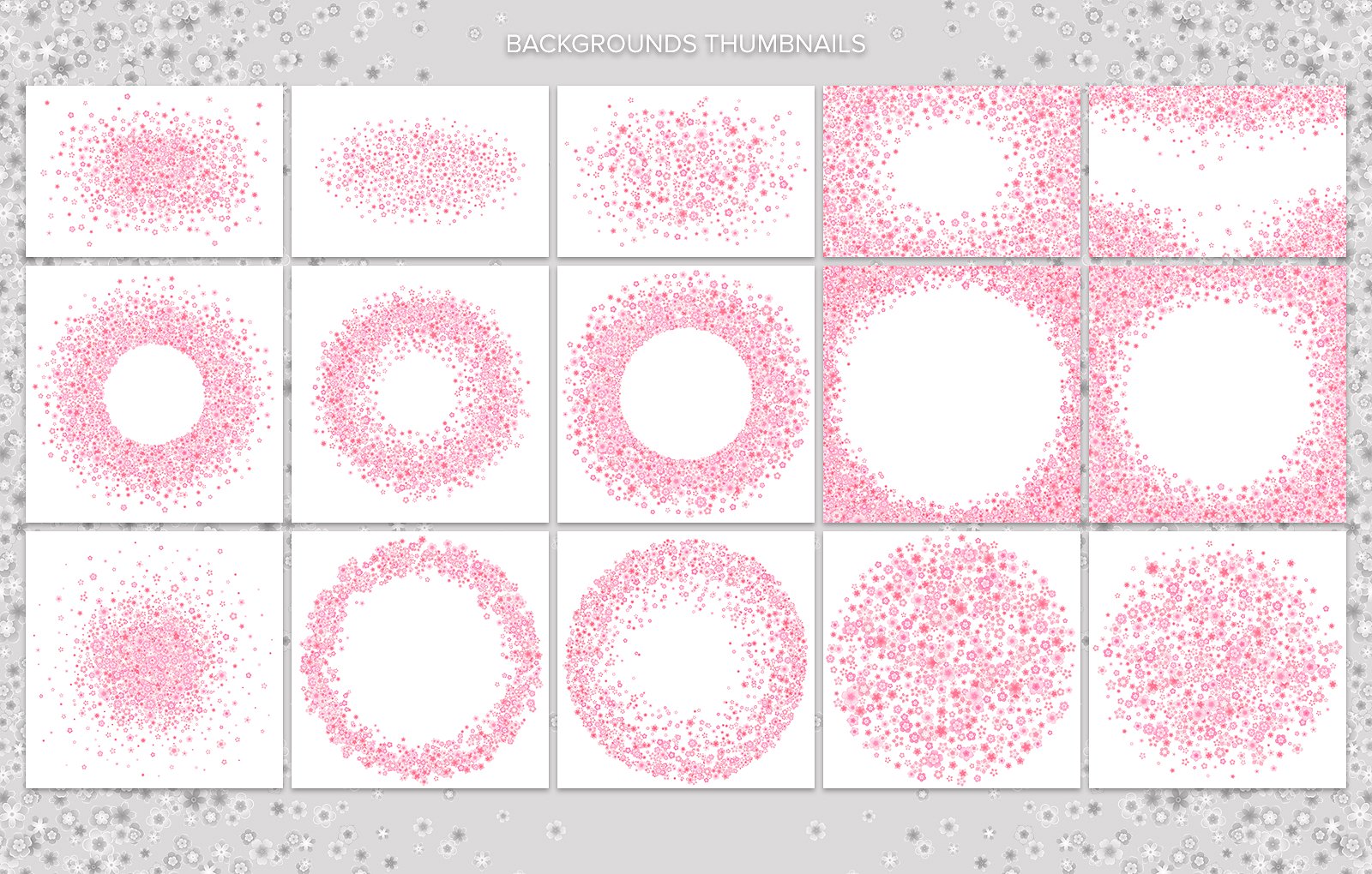 精致浪漫的樱花背景 Cherry Blossom Font & Backgrounds插图9