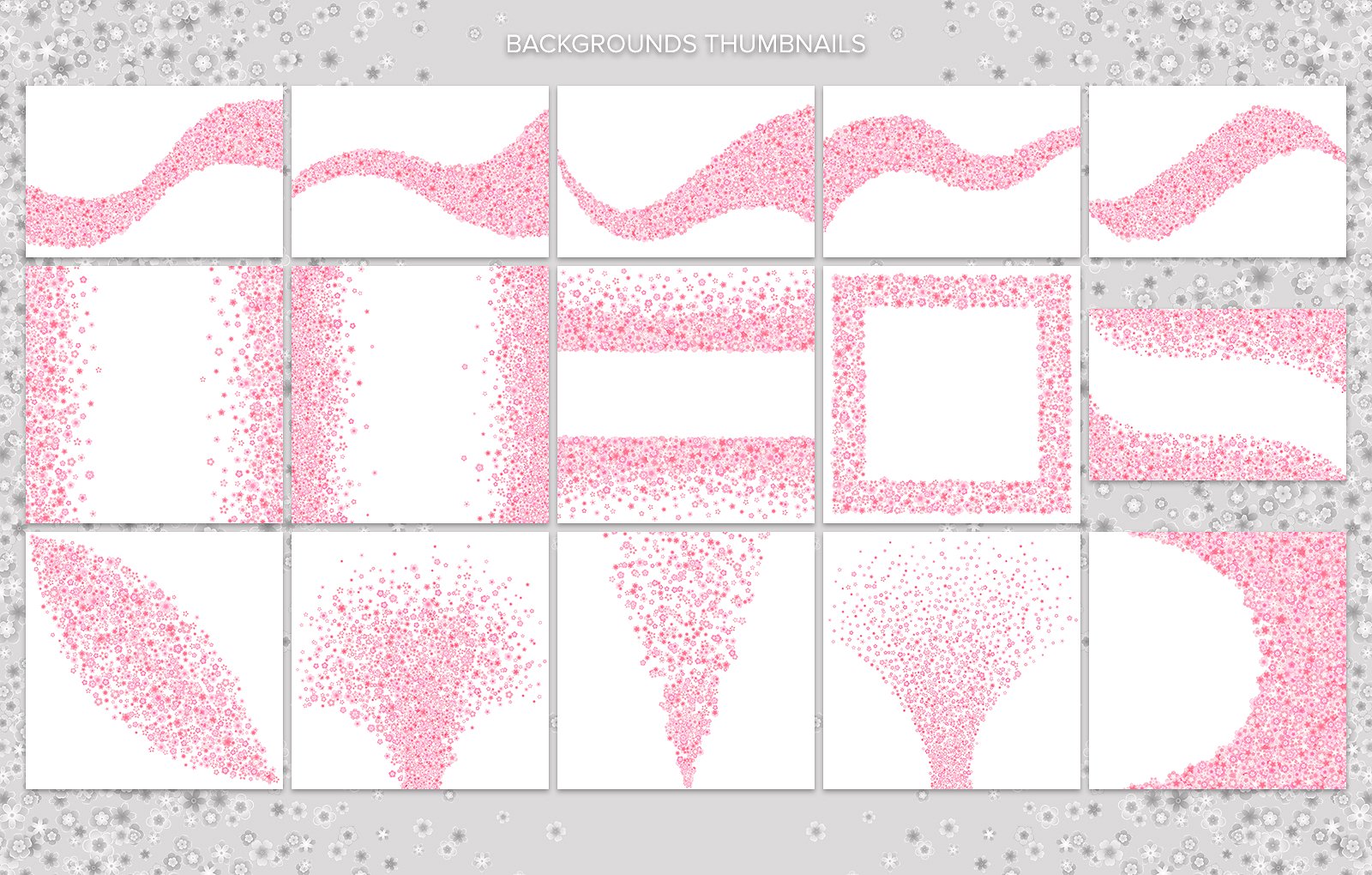 精致浪漫的樱花背景 Cherry Blossom Font & Backgrounds插图8