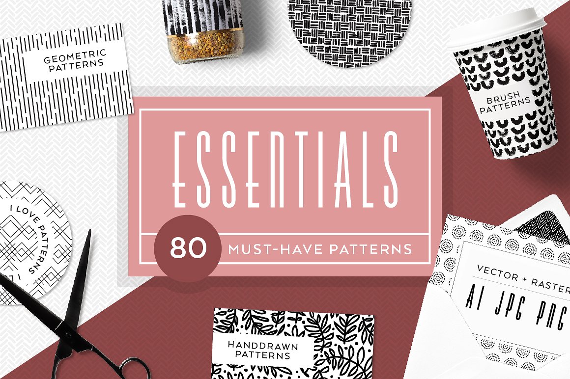 80经典手绘纹理集合 80 Essential Patterns插图