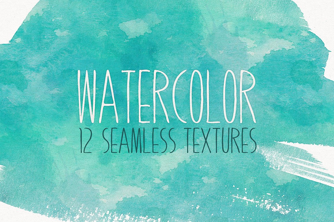 12款高分辨率水彩无缝纹理 12 Seamless Watercolor Textures插图
