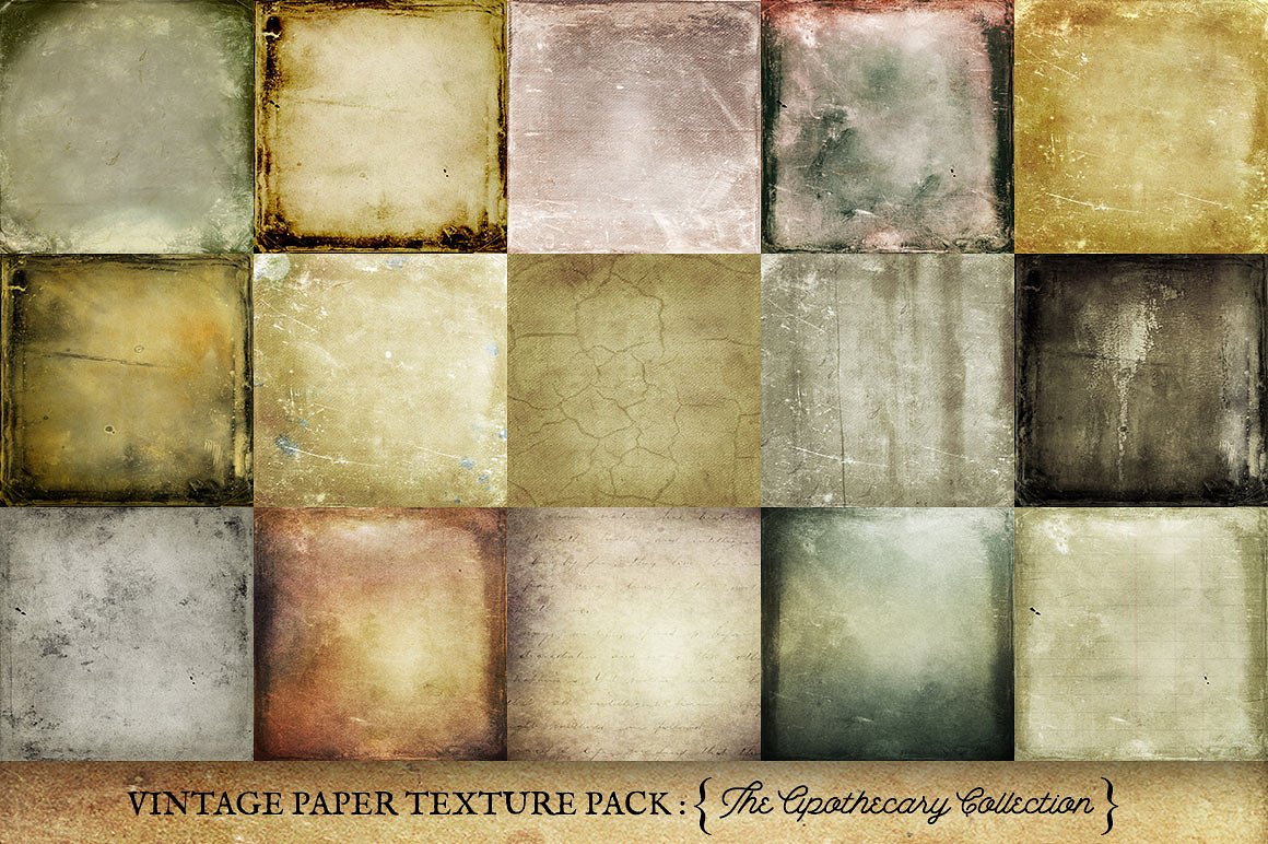 40复古纸张纹理合集 40 Vintage Paper Textures Apothecary插图3
