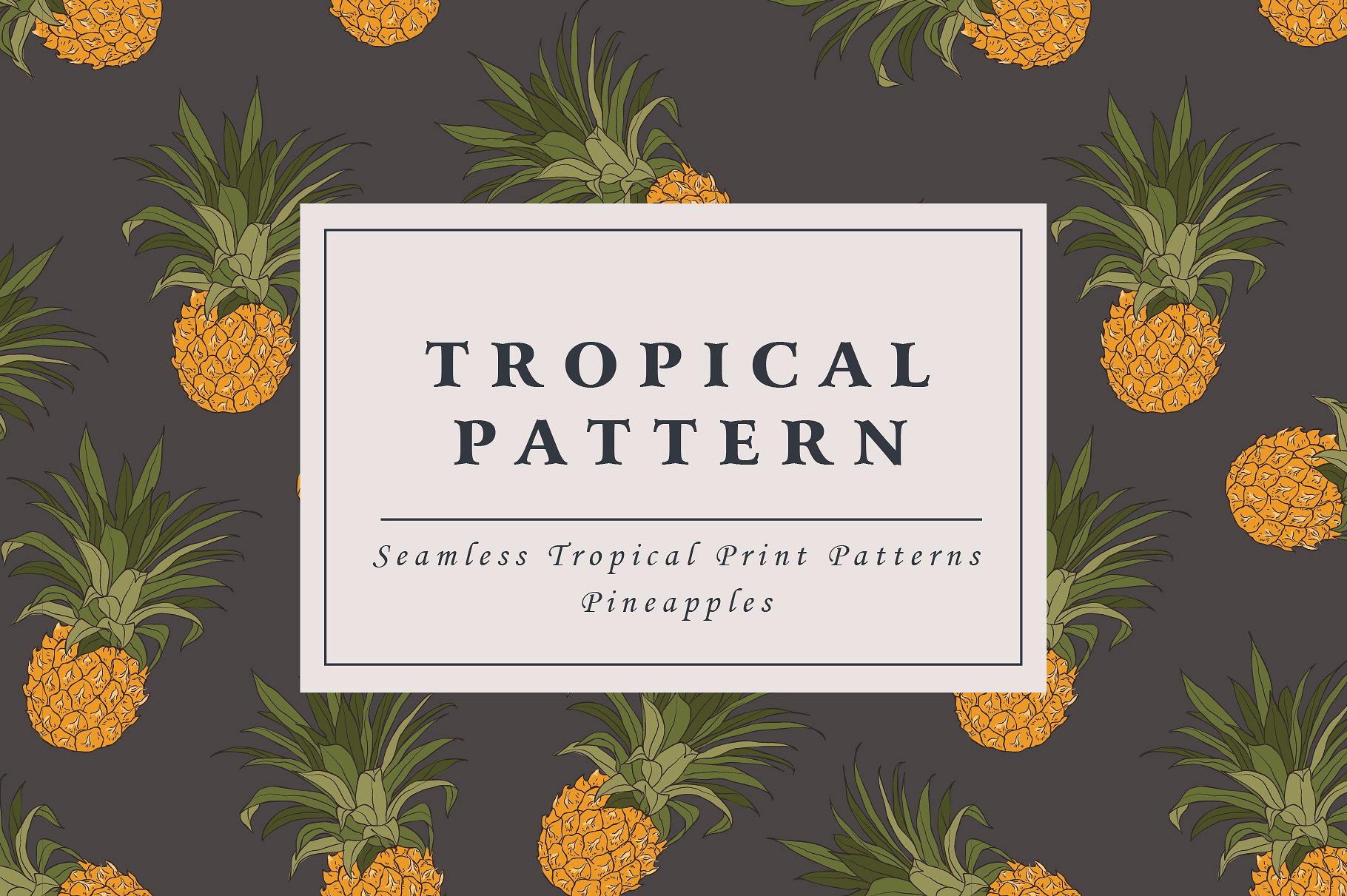 优雅的热带植物图案纹理 Tropical flower pattern插图1