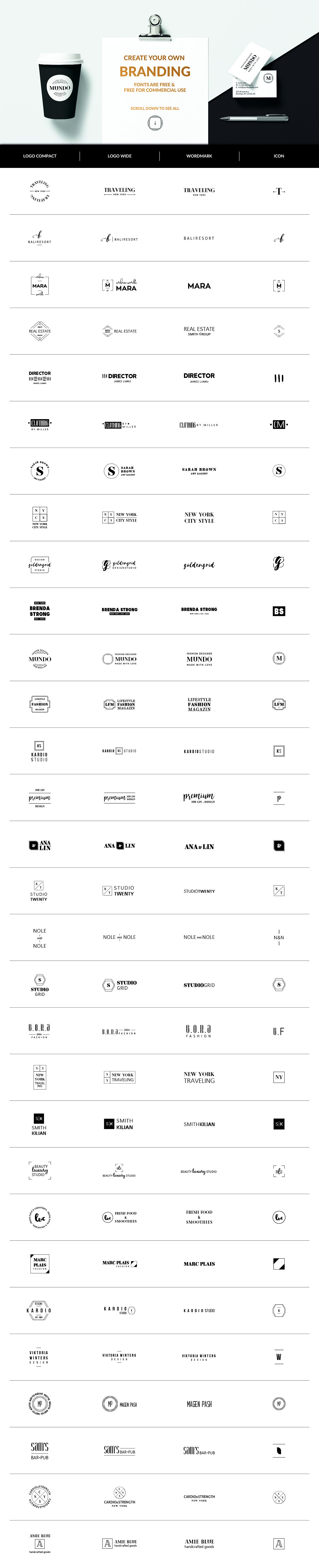 30可预设标志素材模板 30 Premade Logos Minimal Edition插图1