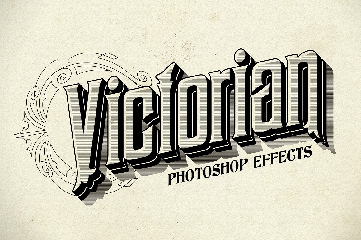 复古维多利亚风格衬线英文字体下载 Photoshop Victorian Styles插图