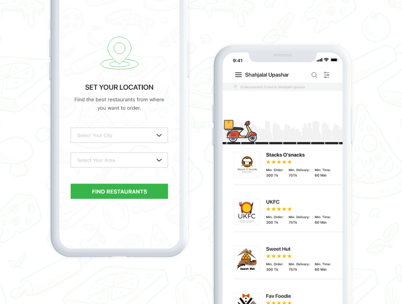 绿色外卖订餐APP UI工具包 Big Bite iOS UI Kit插图4