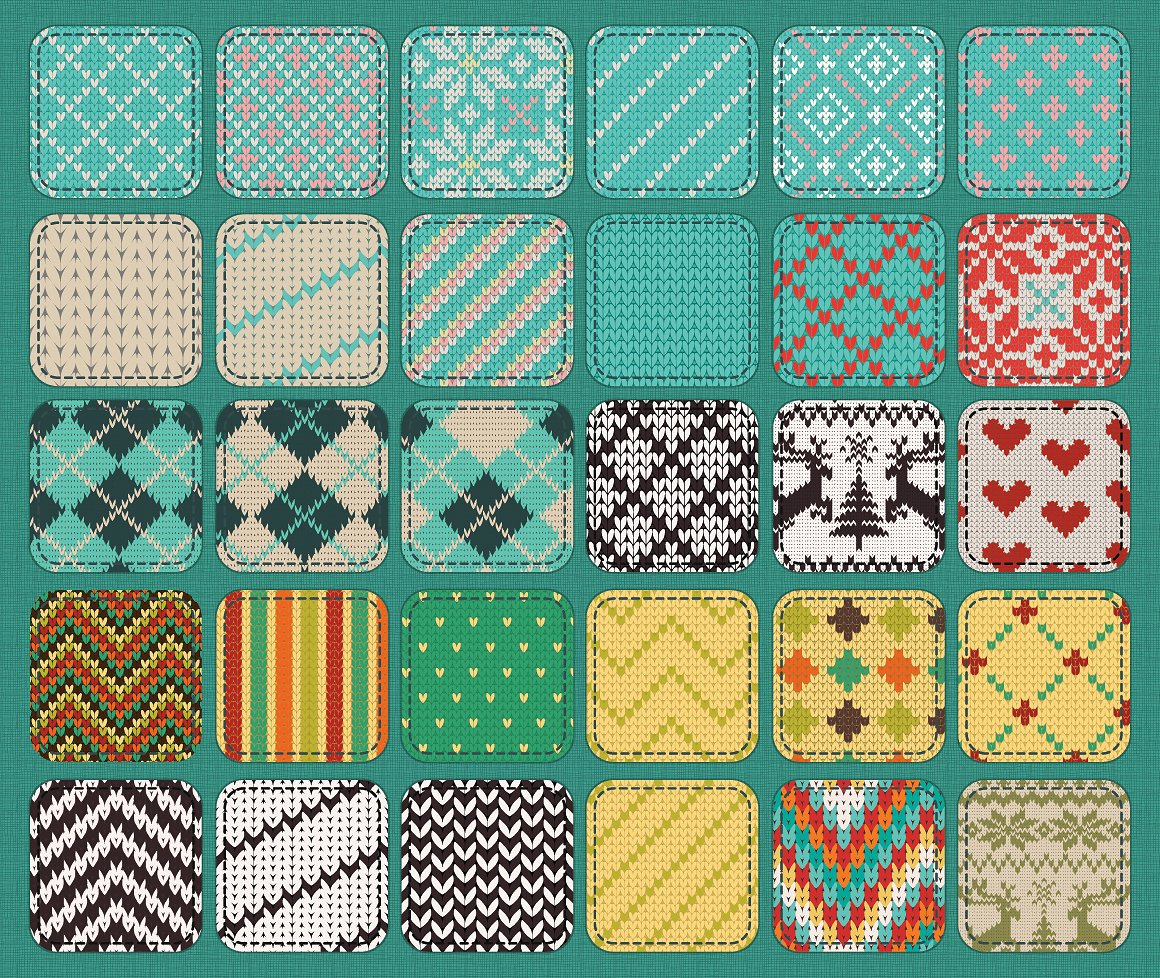 30个集无缝针织纹理 30 Seamless Knit Textures插图3