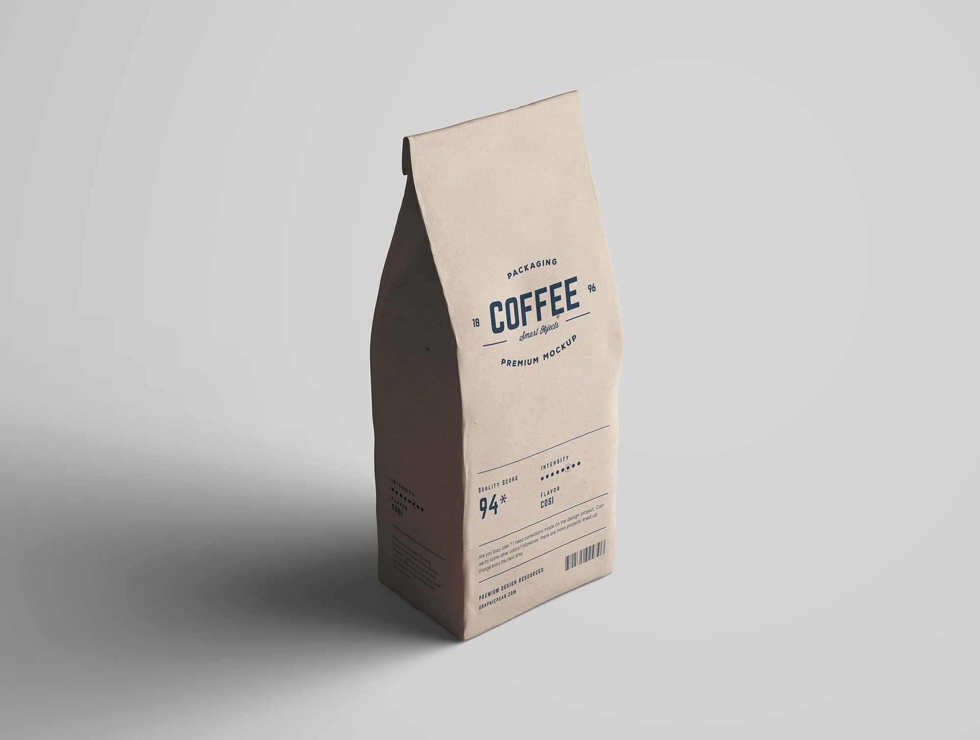 精致简洁的咖啡包装设计预览图样机模板 Coffee Package Mockup插图1