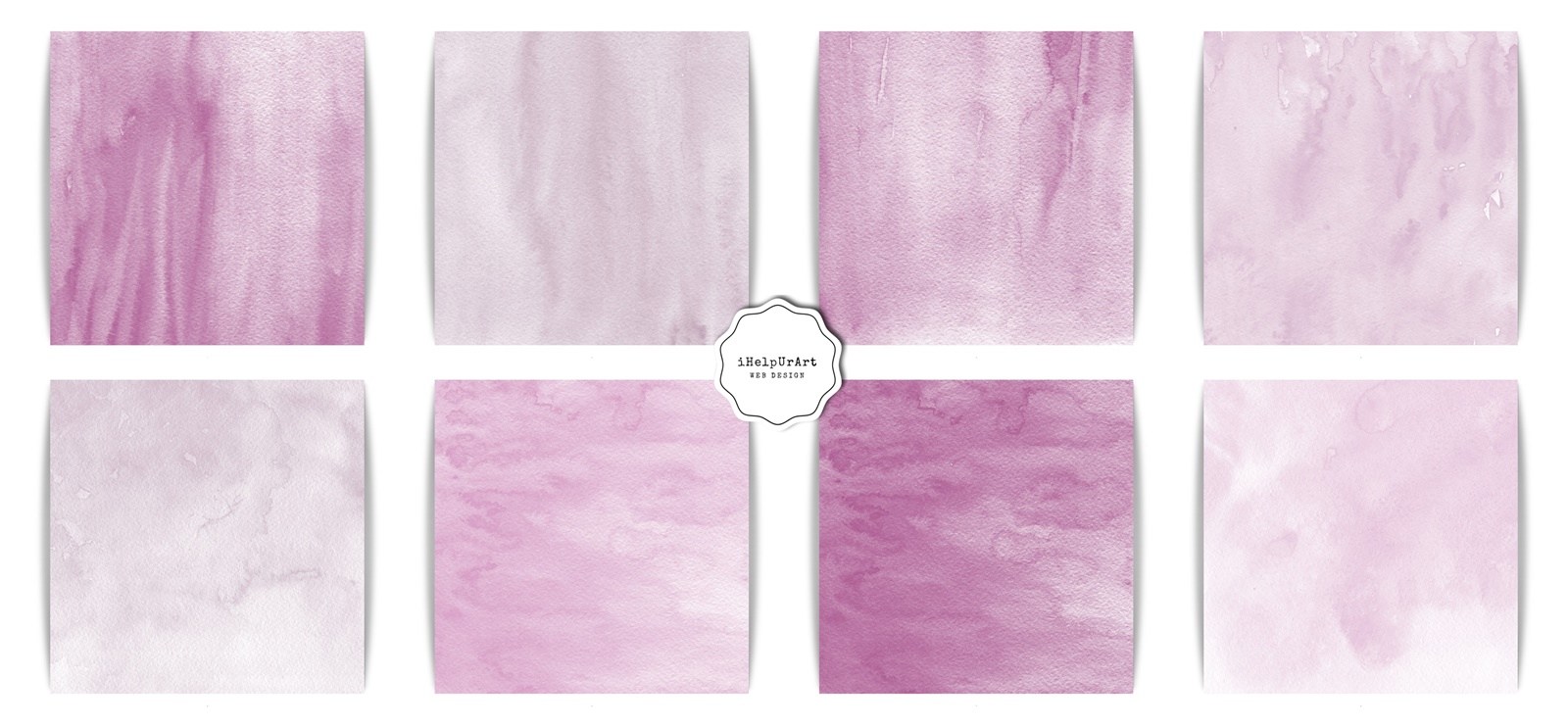 紫罗兰色水彩纹理包 Violets Watercolor Textures Pack插图1