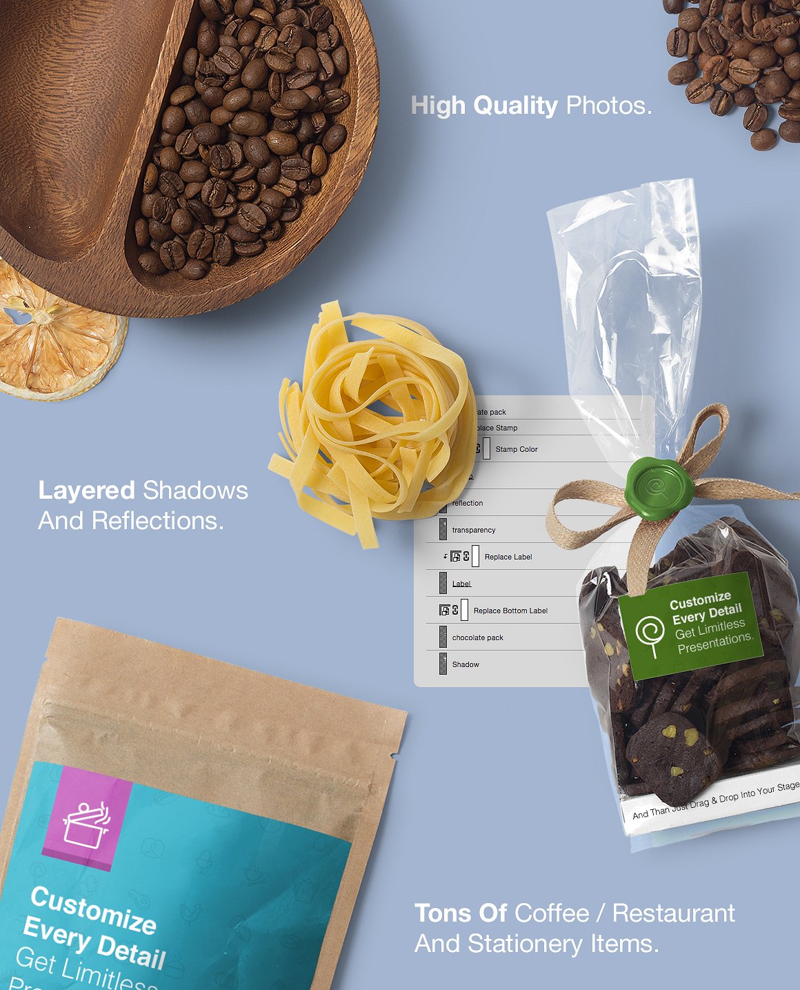 咖啡品牌与套餐展示样机 Coffee Branding & Packages Mockup插图11
