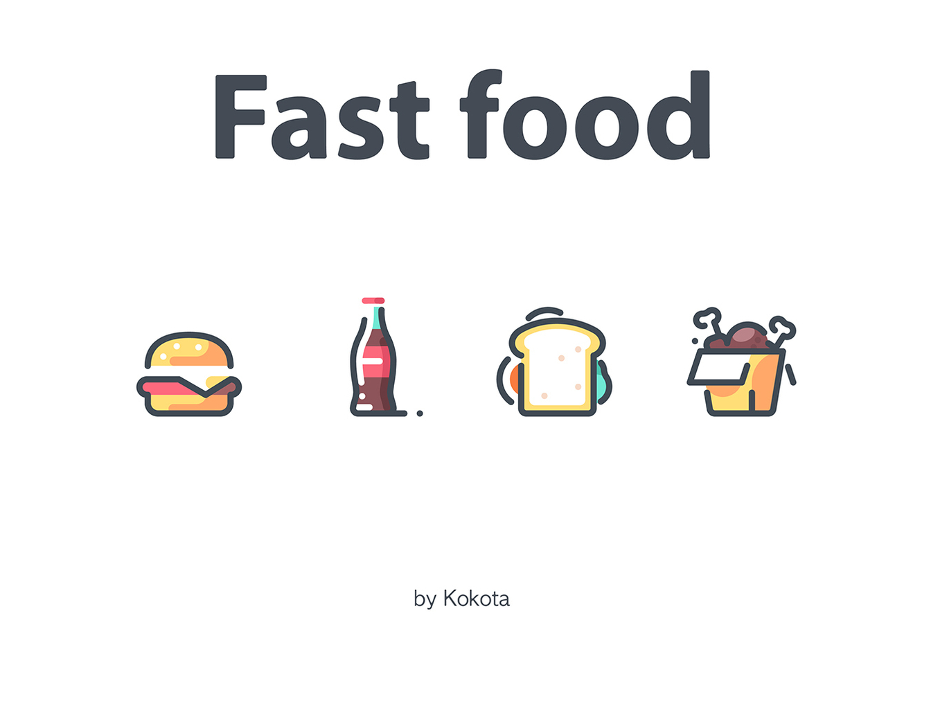 16个快餐图标集合 16 Fast Food Icon插图