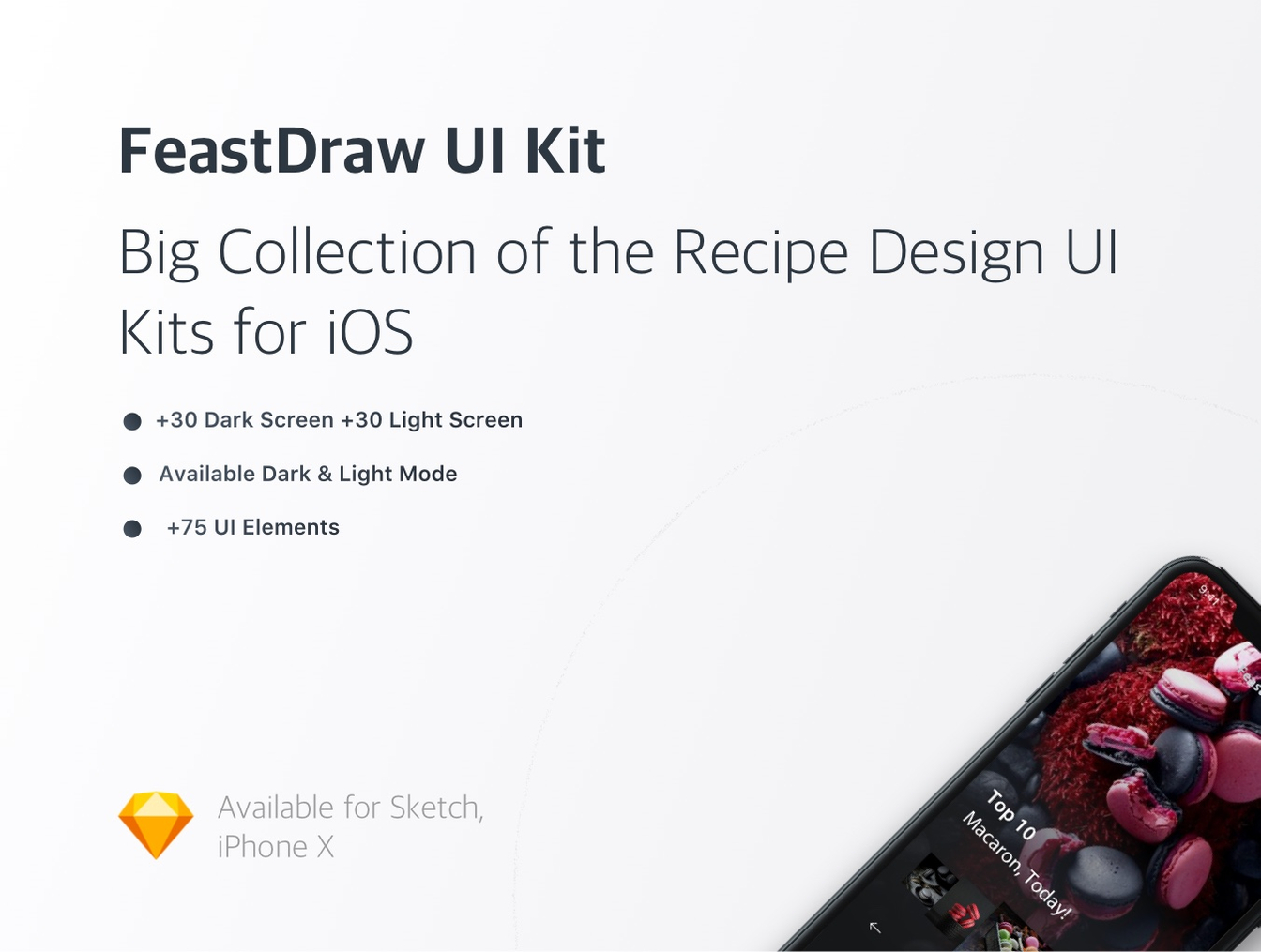 高品质甜点iOS APP UI工具包 FeastDraw UI Kit插图