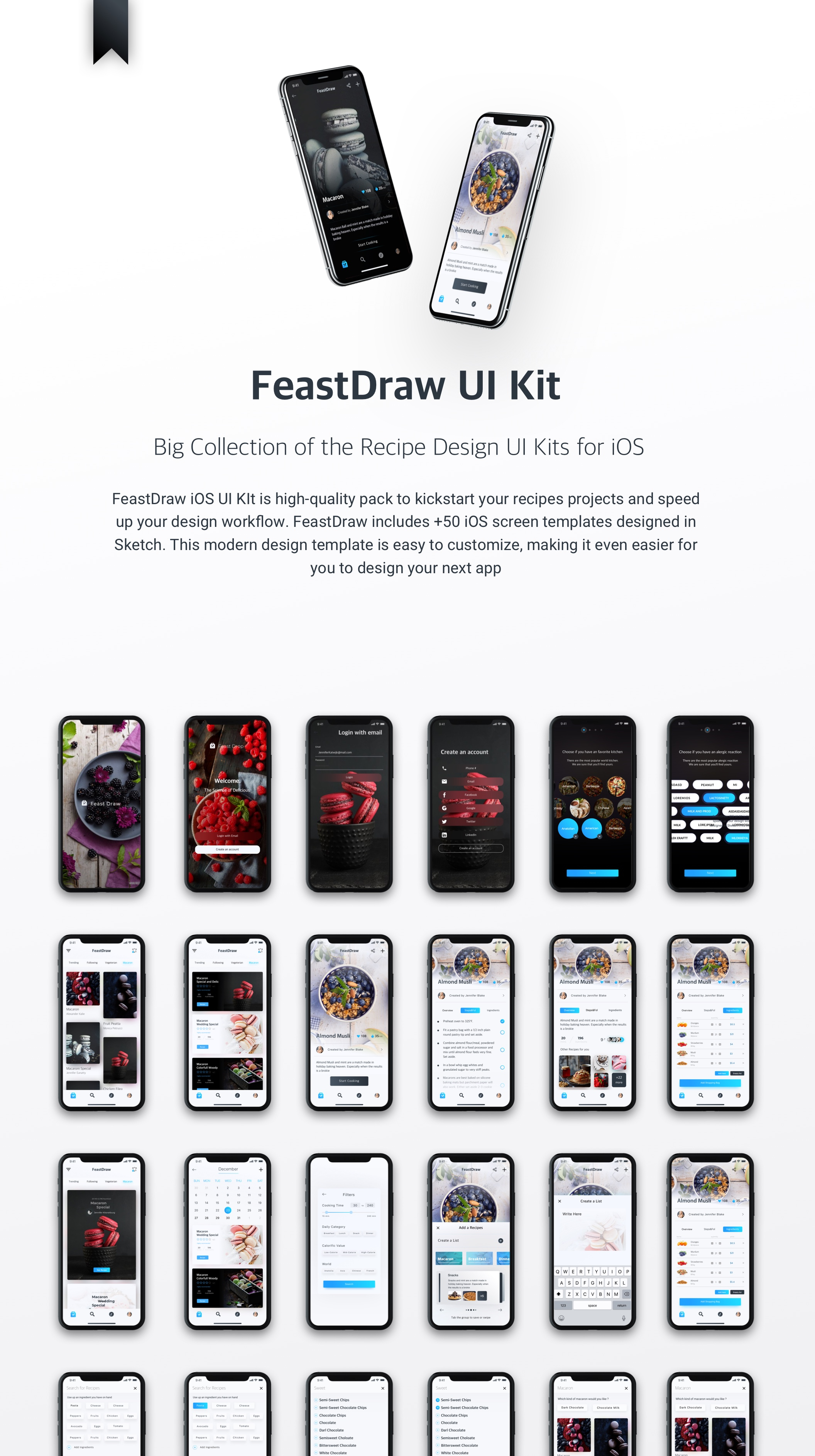 高品质甜点iOS APP UI工具包 FeastDraw UI Kit插图6