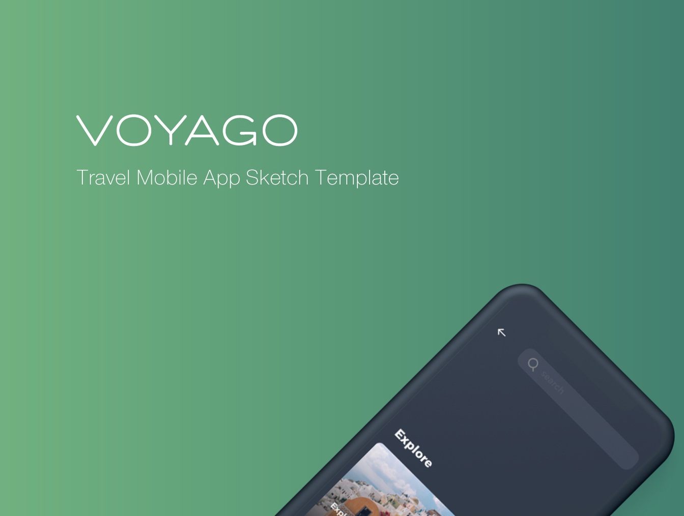 现代化的极简旅行APP UI 工具包 Voyago Travel App插图