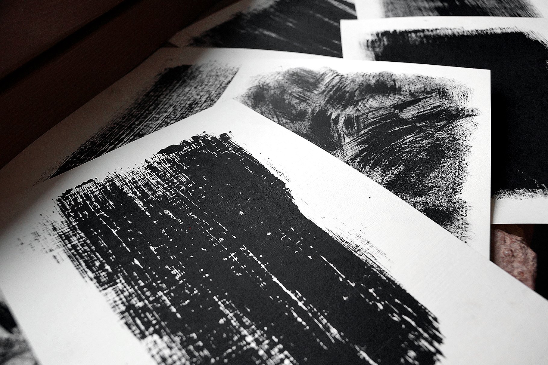 手绘黑色粗糙油漆油墨印刷纹理集合 Blackview Grunge Textures Collection插图1