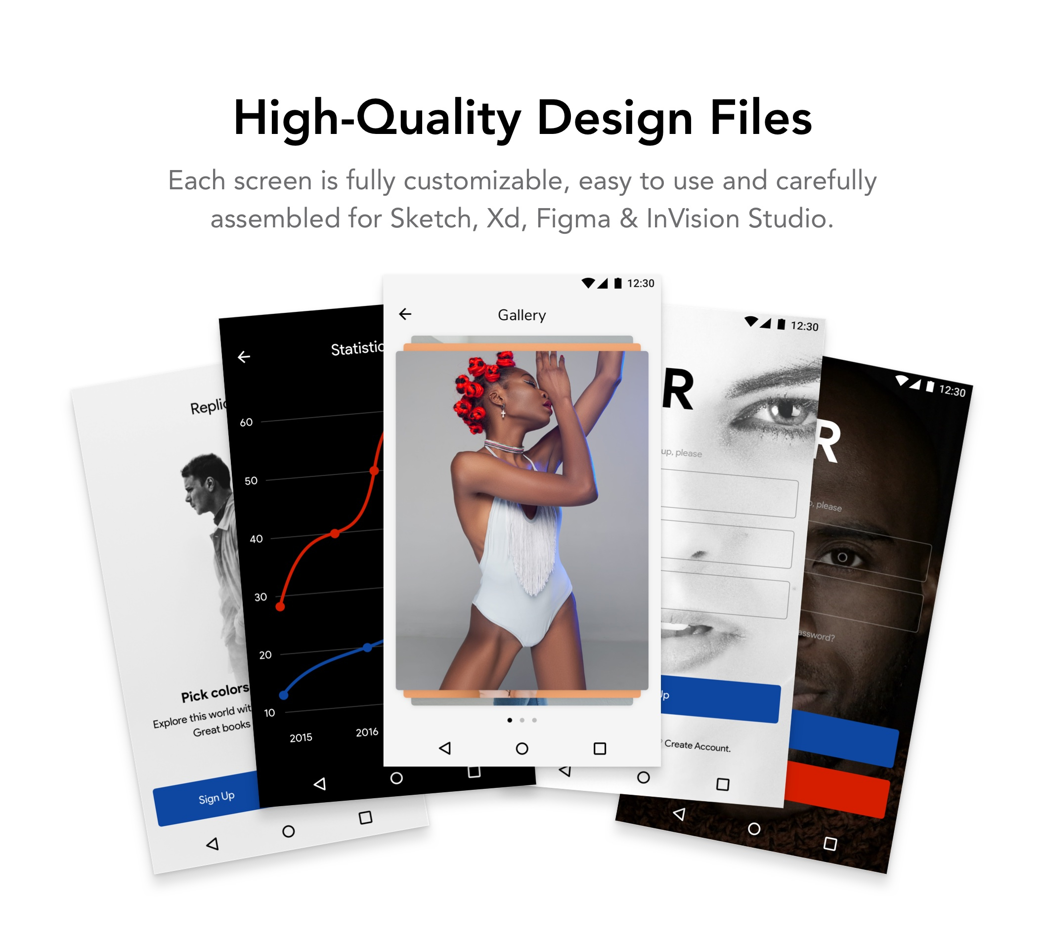 高质量安卓智能手机服装&社交UI工具包 Replica Android UI Kit插图9