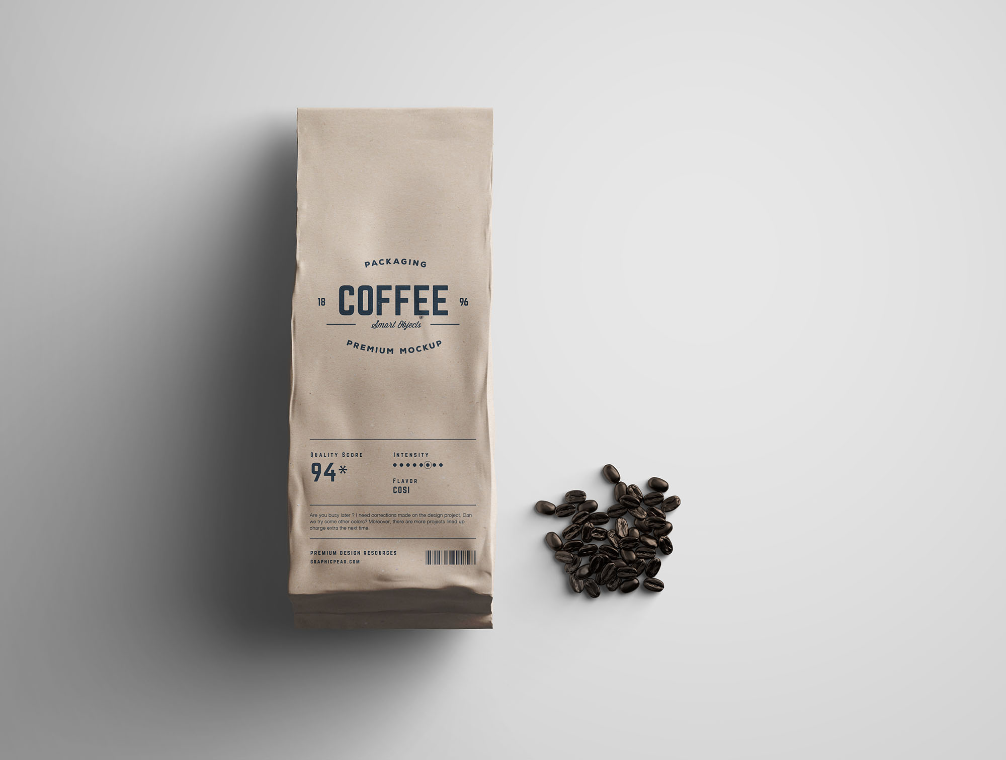 精致简洁的咖啡包装设计预览图样机模板 Coffee Package Mockup插图3