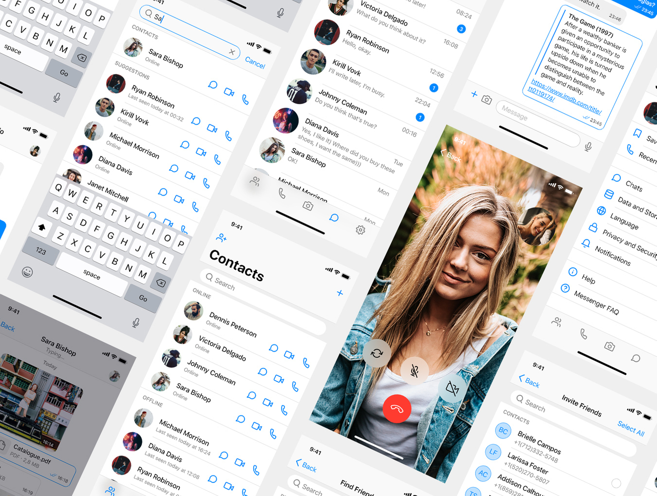简洁漂亮的信息交流UI工具包 Messenger iOS UI Kit插图5