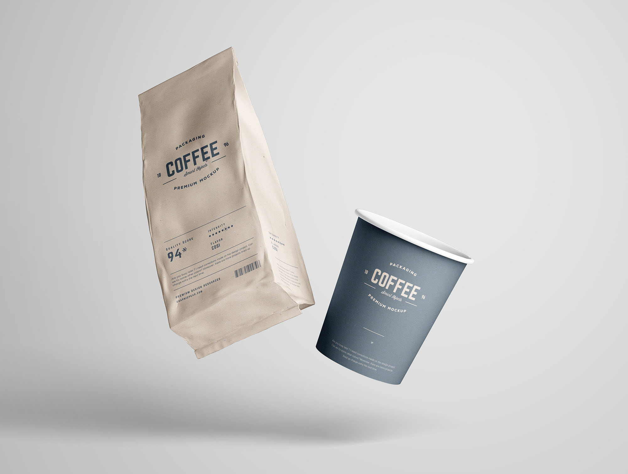 精致简洁的咖啡包装设计预览图样机模板 Coffee Package Mockup插图6