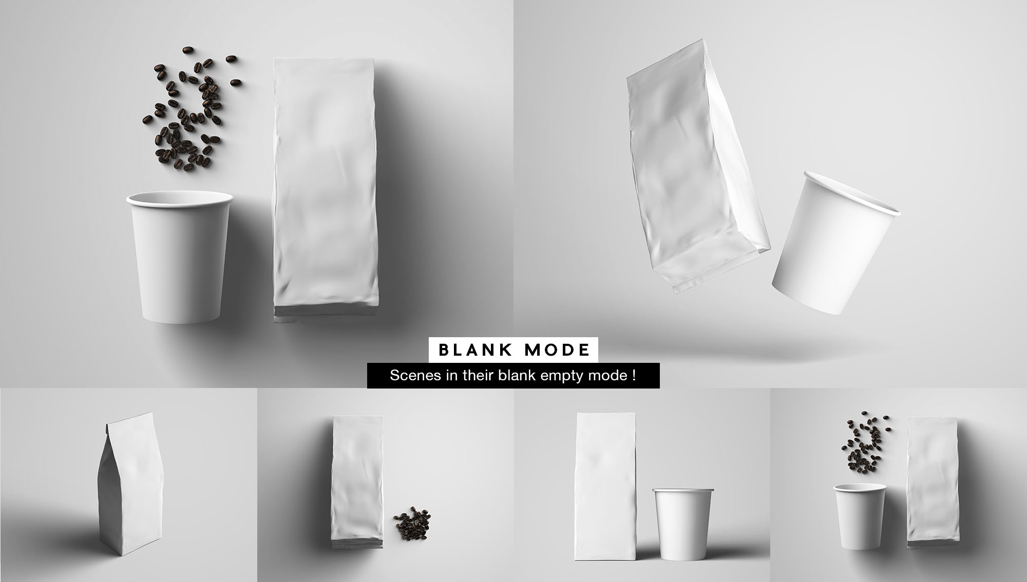 精致简洁的咖啡包装设计预览图样机模板 Coffee Package Mockup插图8
