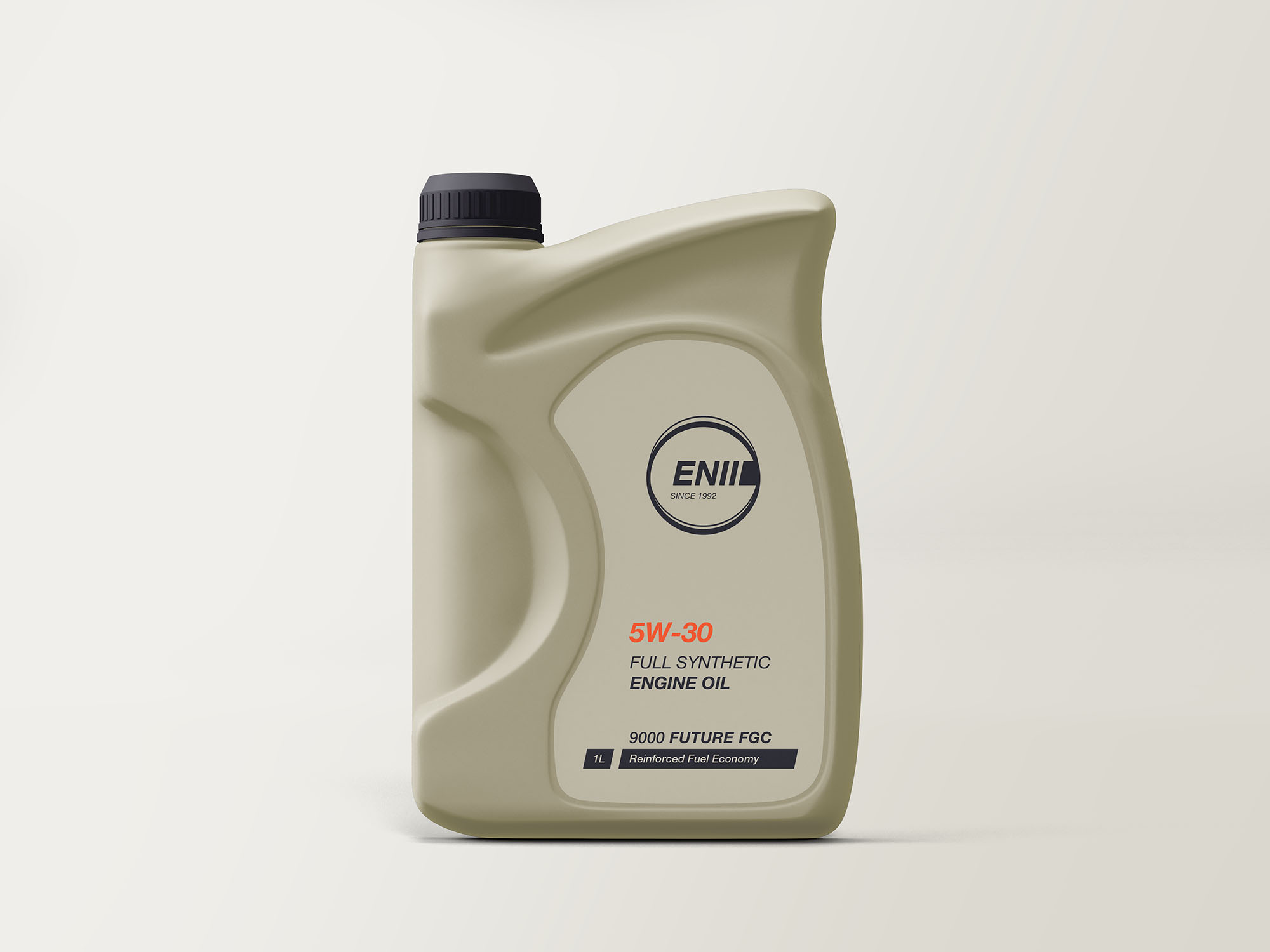 简单的PSD前置发动机油瓶样机 Engine Oil Bottle Mockup插图1