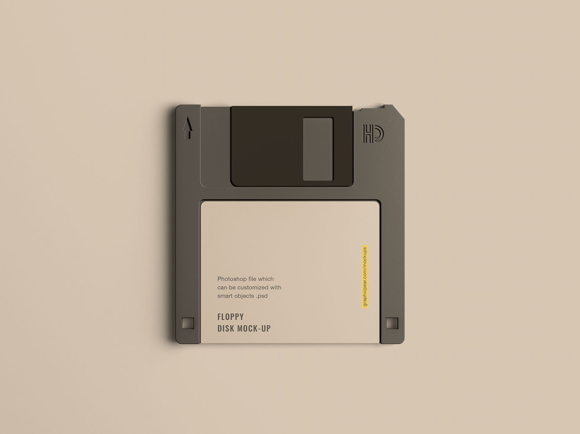 经典的电脑文件软盘样机 Floppy Disk Mockup插图1