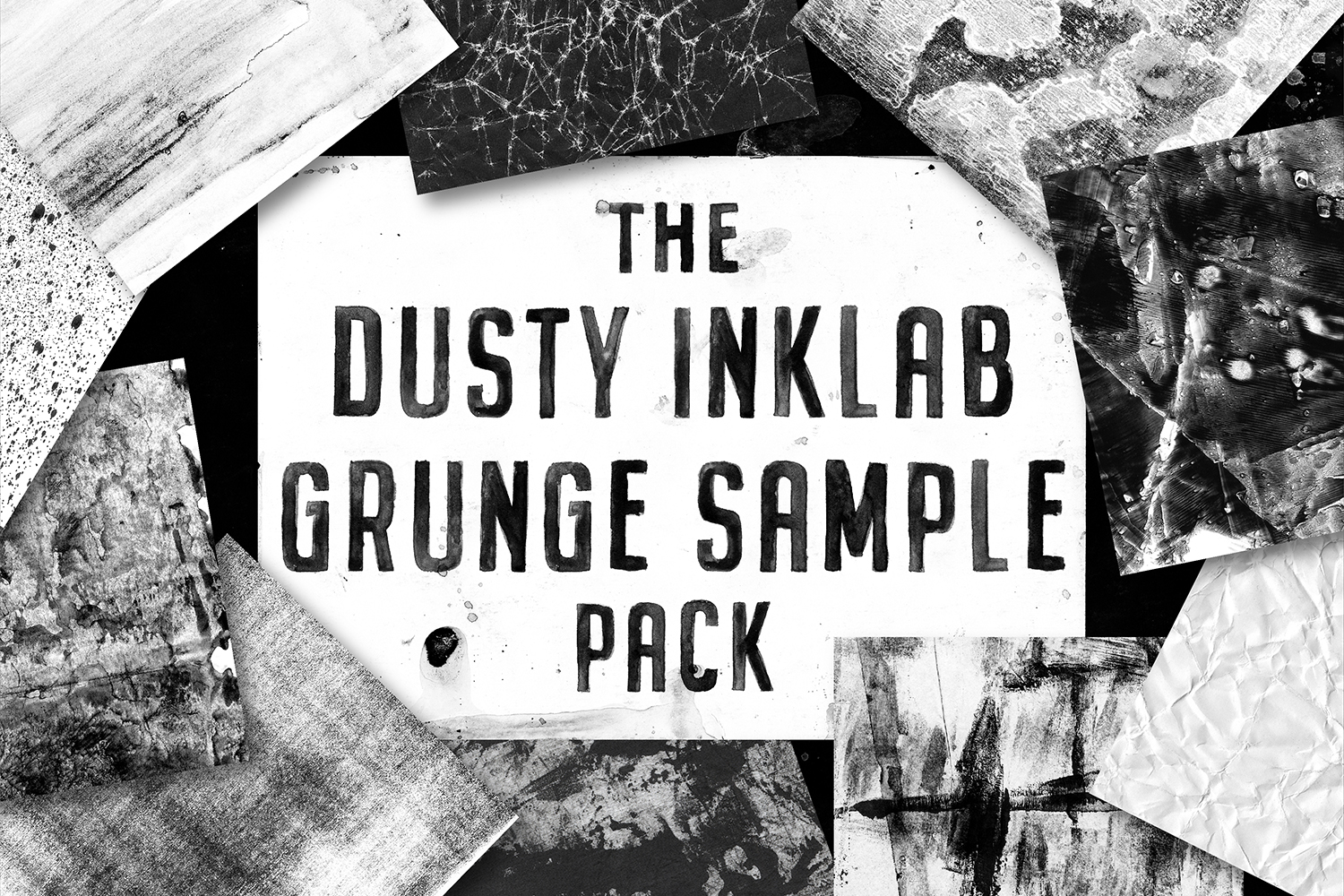 尘土飞扬的垃圾污渍背景纹理 The Dusty Inklab Grunge Sample Pack插图