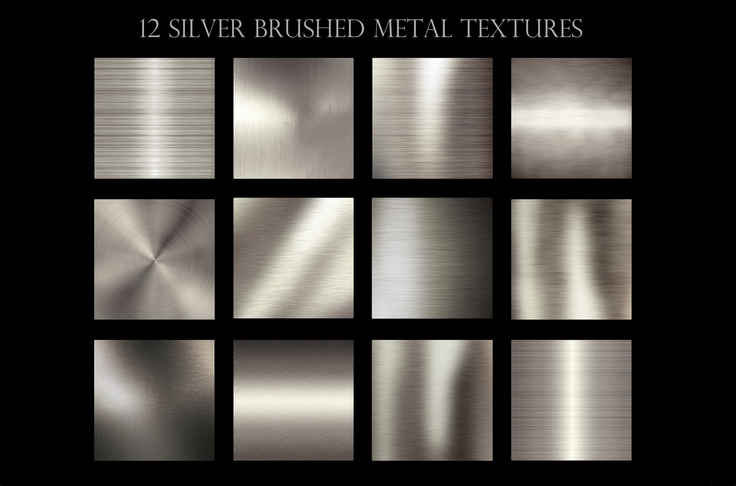 350款金属质感纹理包 350 Metallic Textures Bundle插图12