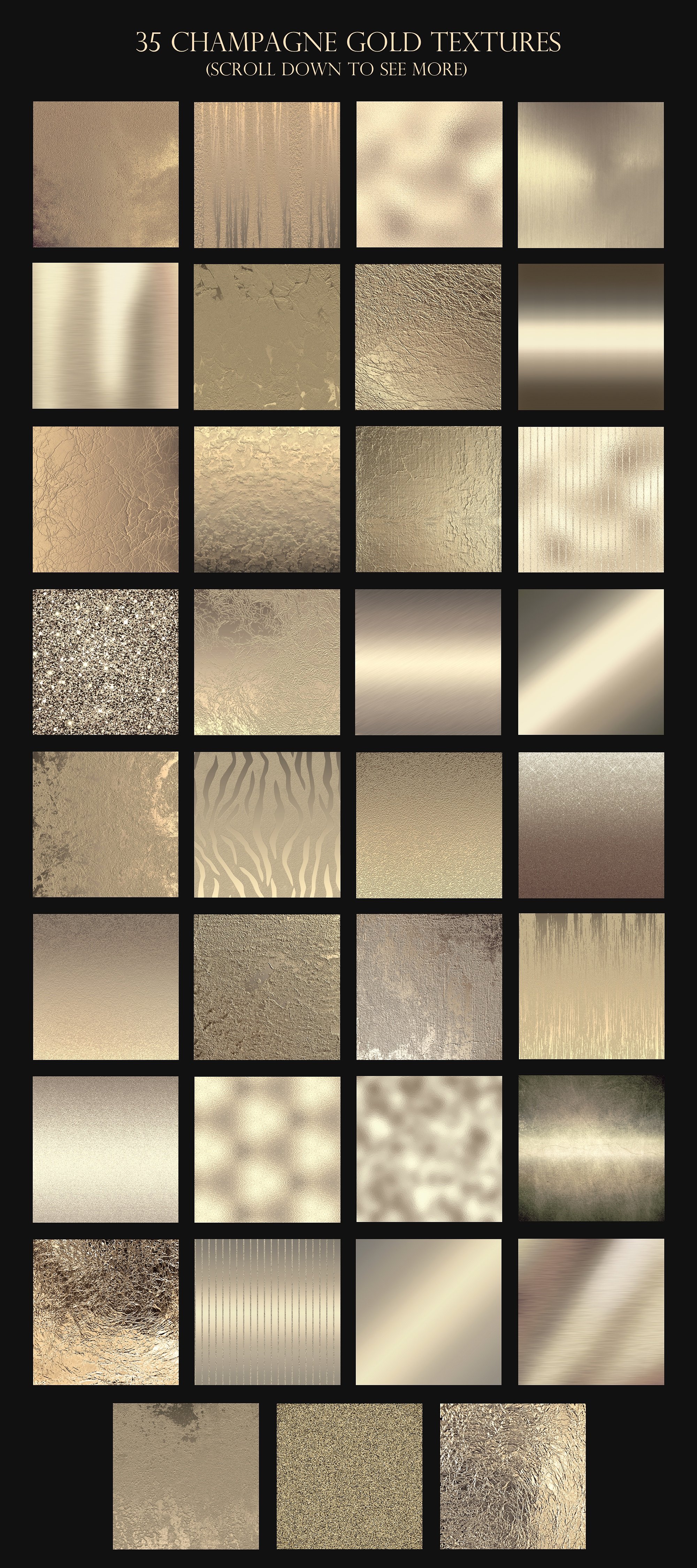 350款金属质感纹理包 350 Metallic Textures Bundle插图4