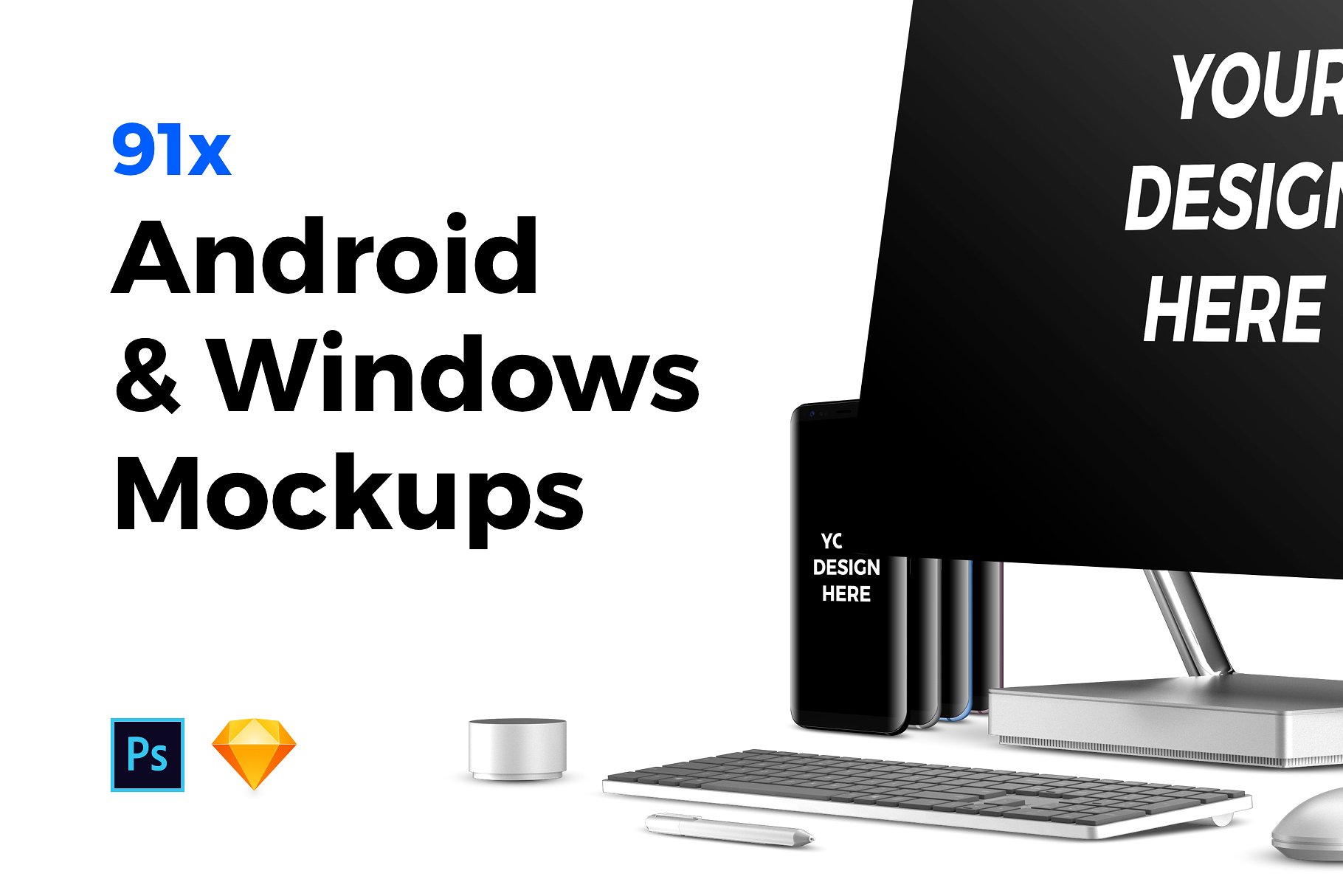 5K超高清安卓&微软设备样机 91x Android & Windows插图