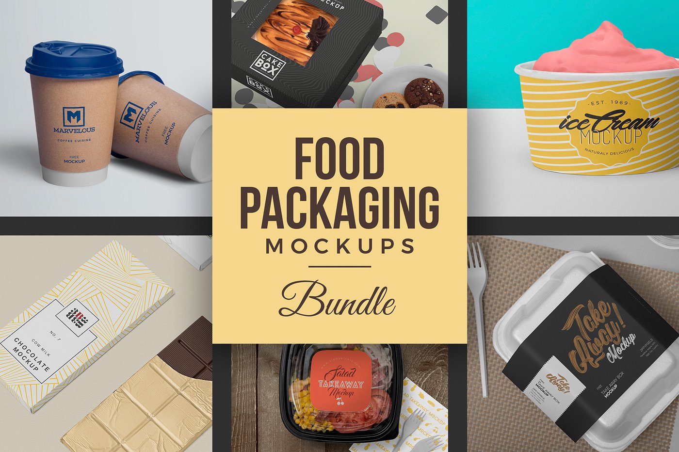 40超高清的食品包装样机大集合 40 Food Packaging Mockups Bundle插图