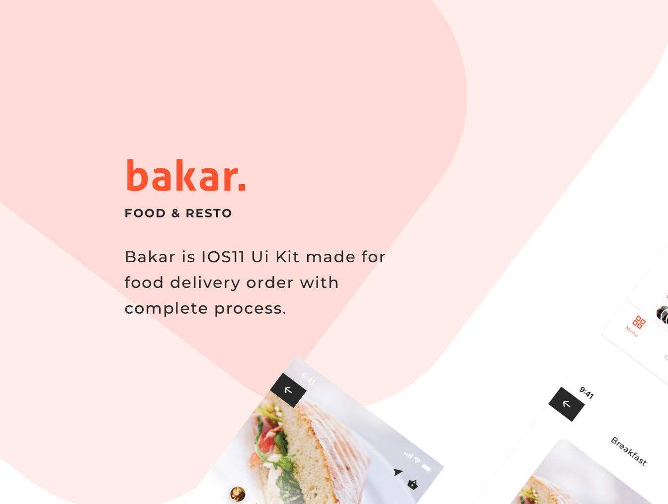 高级餐厅食品外卖APP UI工具包 Bakar UI Kit插图