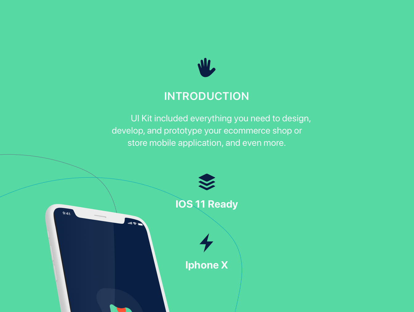 电子商务的iPhone X的独特创意UI工具包 NENO App UI Kit插图1