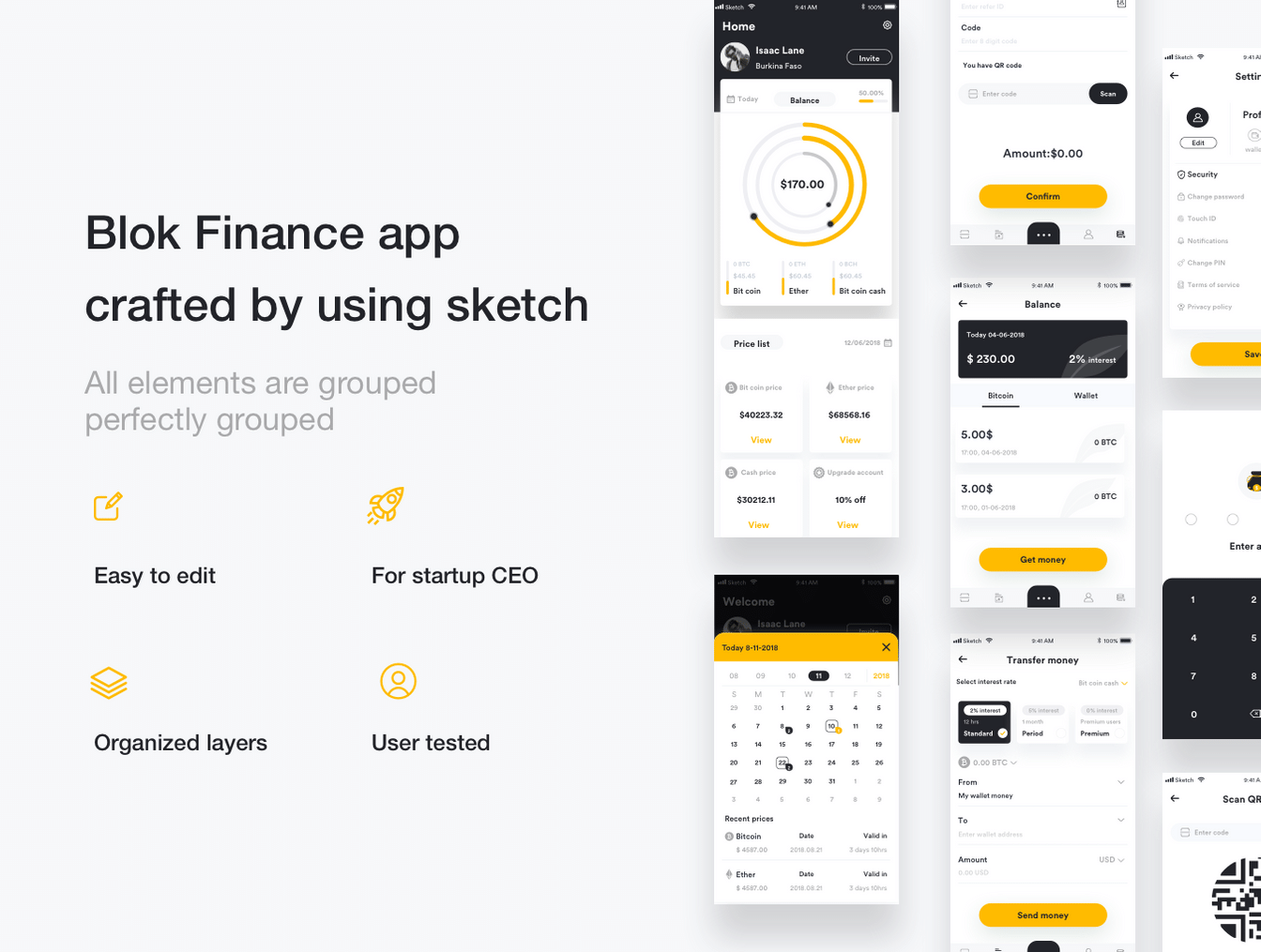优质的金融APP UI工具包 Blok Financial UI Kit插图4