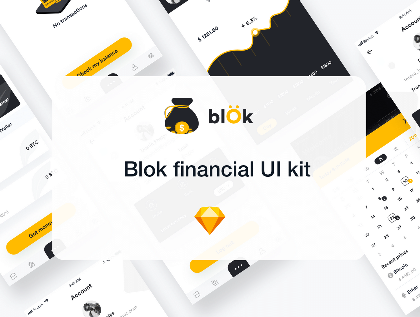 优质的金融APP UI工具包 Blok Financial UI Kit插图