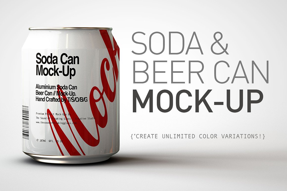 迷你铝罐铝苏打/啤酒罐/软饮料实物模型 Mini Soda Can Beer Can Mockup插图