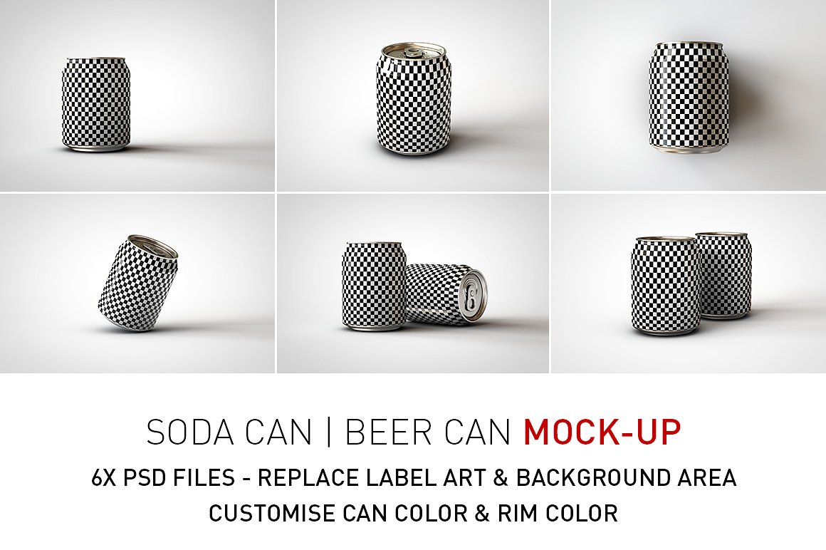 迷你铝罐铝苏打/啤酒罐/软饮料实物模型 Mini Soda Can Beer Can Mockup插图14