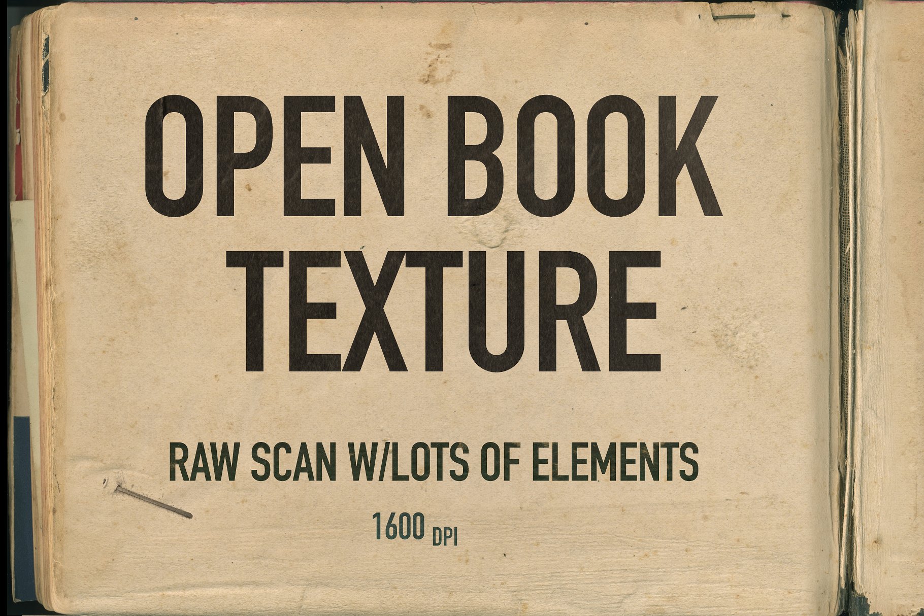 原始开放图书扫描纹理 Raw Open Book Scan Texture插图