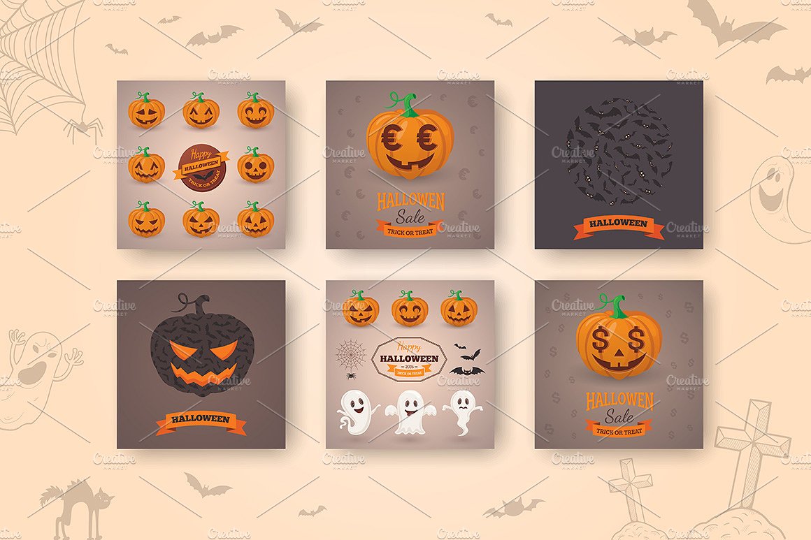 万圣节矢量元素终极包 Halloween Ultimate Pack插图8